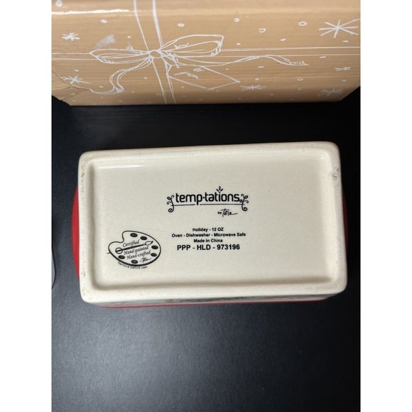 Temp-Tations by Tara HOLIDAY 12 oz loaf pan with plastic cover Christmas Tree - Picture 4 of 6